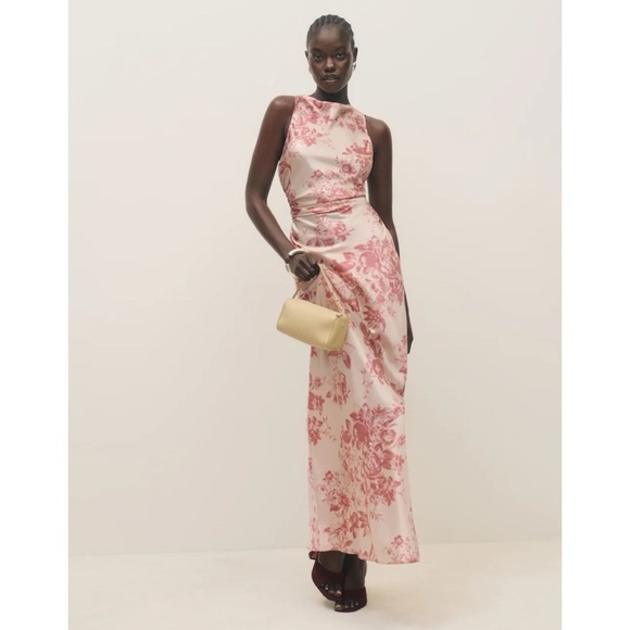 Reformation Dresses & Skirts - NWT Reformation Anaiis Silk Maxi Dress Cameo Rose Floral Print 10